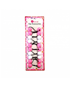 Hair Bobble Pink & White S01-04A (1X24pcs)