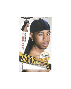 Silky Satin Durag Black 4801